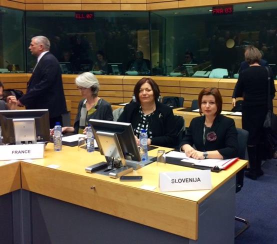 Državna sekretarka Martina Vuk se v Bruslju udeležuje zasedanja Sveta Evropske unije. (foto: mddsz)