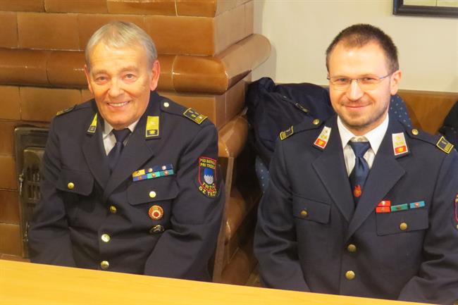 Predsednik in poveljnik PGD Bistrica Bojan Balantič in Aleš Meglič (foto Media butik)