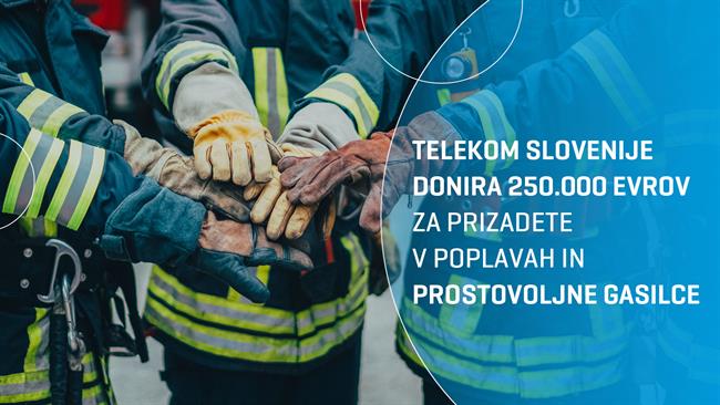 Telekom Slovenije pri sanaciji poplav pomaga z donacijo 250.000 evrov.