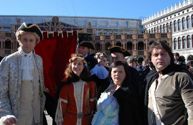 Piranska delegacija v Benetkah. (foto: Aleksander Golob)