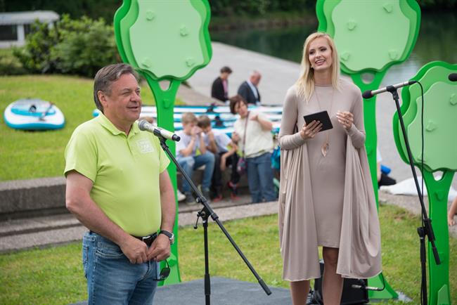 Župan Zoran Jankovič na otvoritvi Zelenega evropskega tedna v Ljubljani. (foto: Doris Kordić)