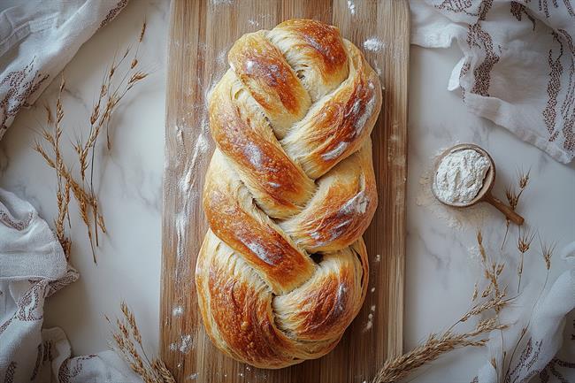 Recept za velikonočno pletenico iz pirine moke, ki je mehka in lažje prebavljiva