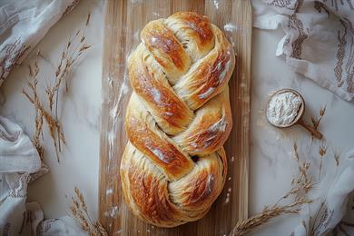 Recept za velikonočno pletenico iz pirine moke, ki je mehka in lažje prebavljiva